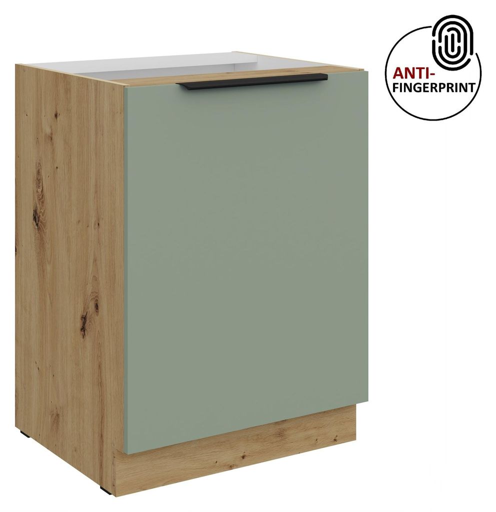 Küchen Unterschrank 60 cm Küche ARIA Aquamarin ultra matt + Produktbild 