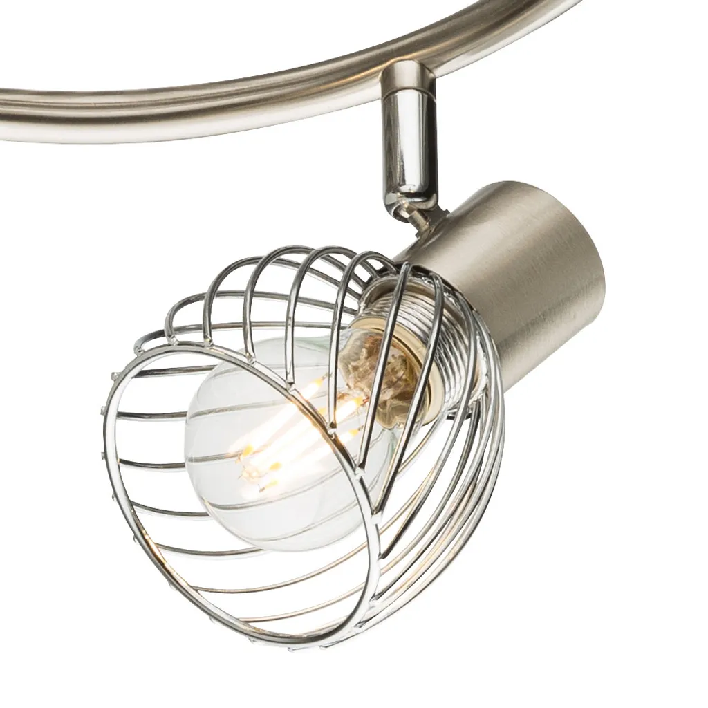 Plafoniera 3 Faretti Soffitto 28cm E14 | Spot Orientabile Facile da Pulire - 6
