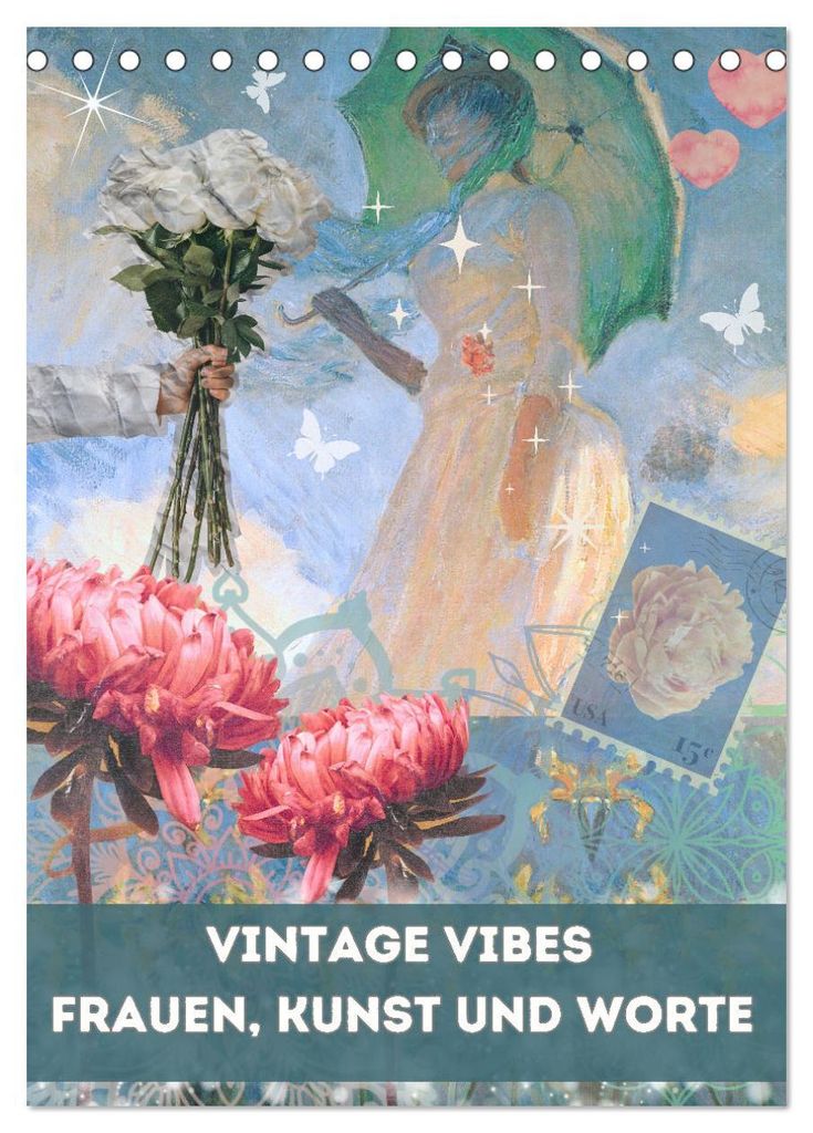 Vintage Vibes – Frauen, Kunst und Worte (Tischkalender 2027 DIN A5 hoch), CALVENDO Monatskalender