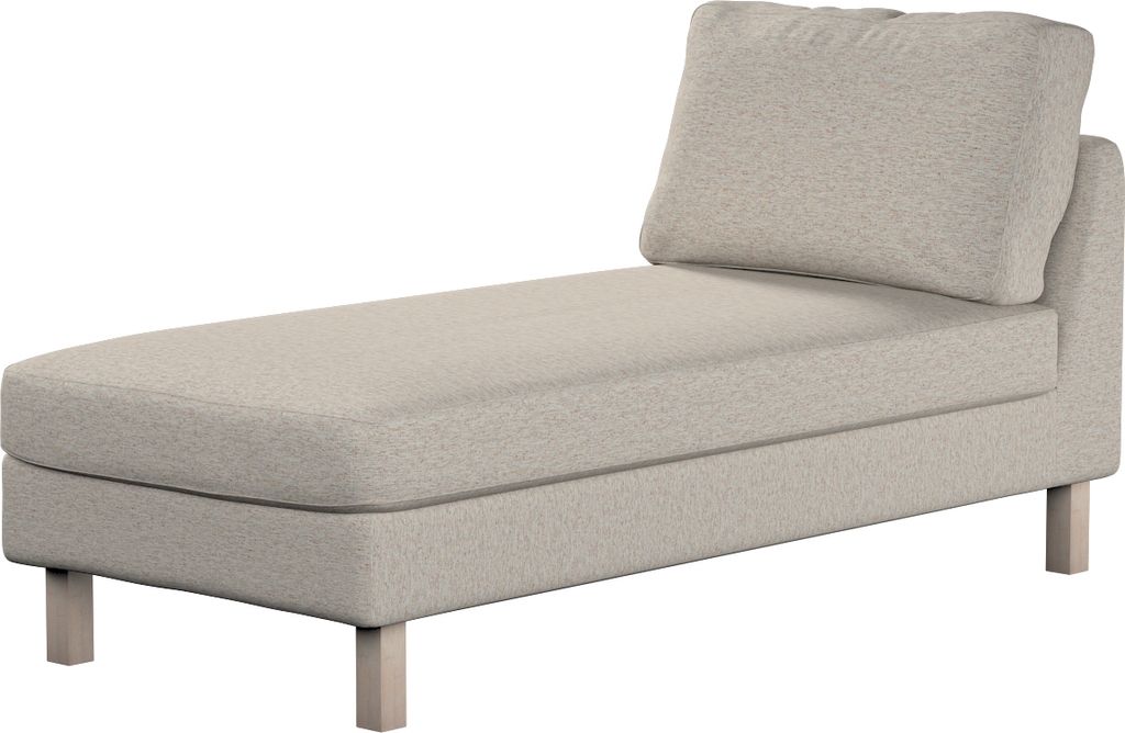 Dekoria Bezug für Karlstad Recamiere ohne Armlehne kurz, grau-beige, Bezug für Recamiere Karlstad ohne Armlehne