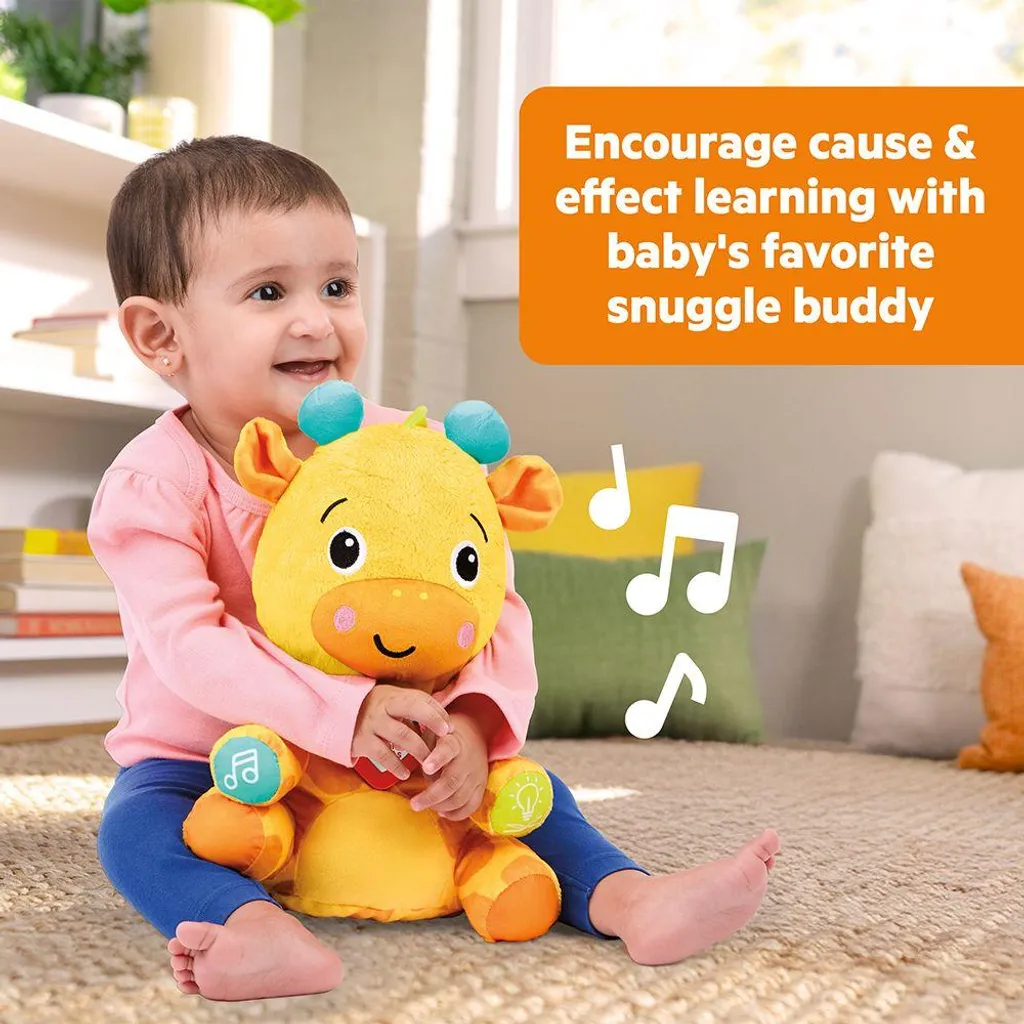 Bright Starts Chat & Cuddle Giraffe : Peluche Interactive Bébé Dès la Naissance