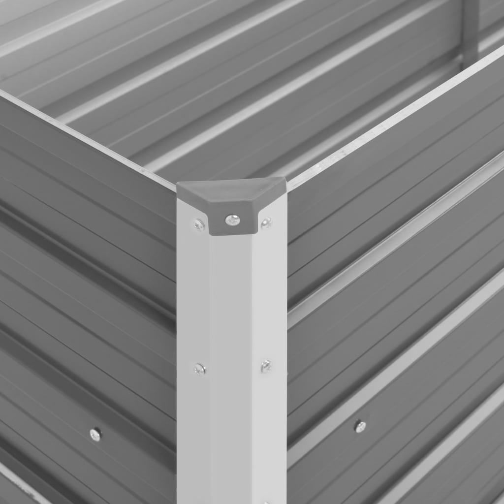 vidaXL Garten-Hochbeet Verzinkter Stahl 160x40x77 cm Grau Produktbild 8