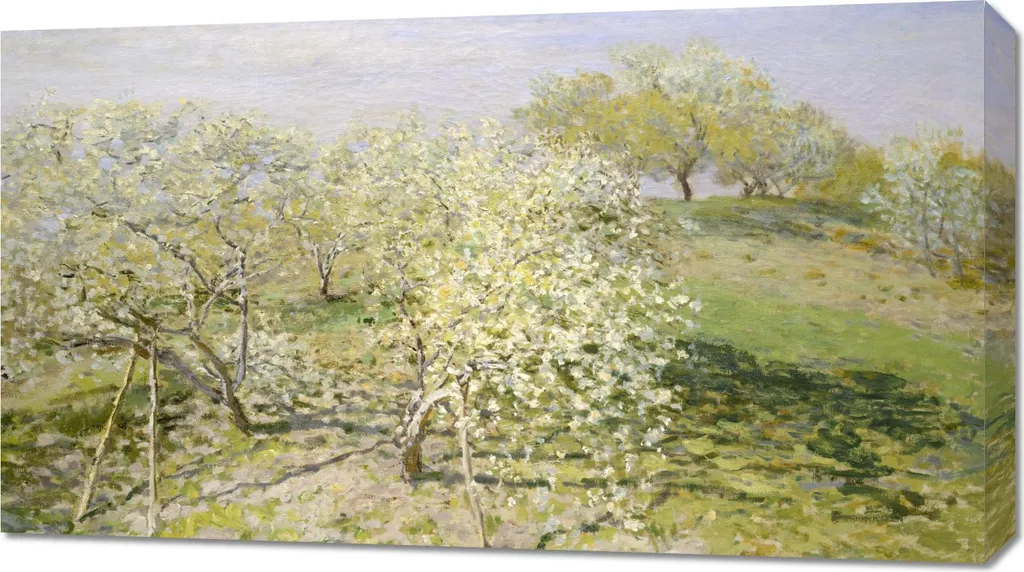 Quadro Vintage Monet Primavera 90x50 cm - Stampa Tela Salotto