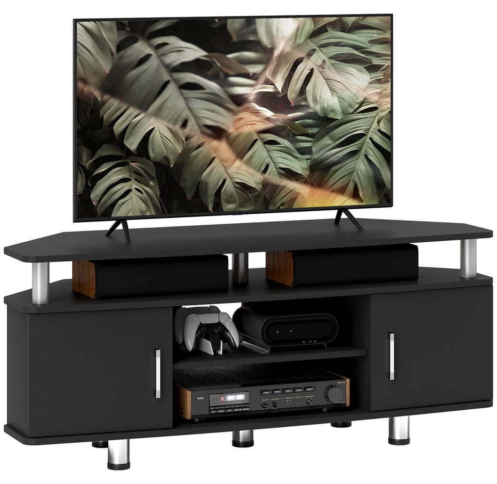 HOMCOM Mobile Porta TV Classico da Soggiorno con 2 ripiani Immagine del prodotto 