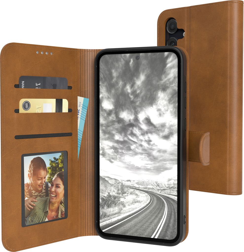EAZY CASE Business Hülle für Samsung Galaxy A55 klappbar, Premium Kunstleder Handyhülle mit Kartenfach