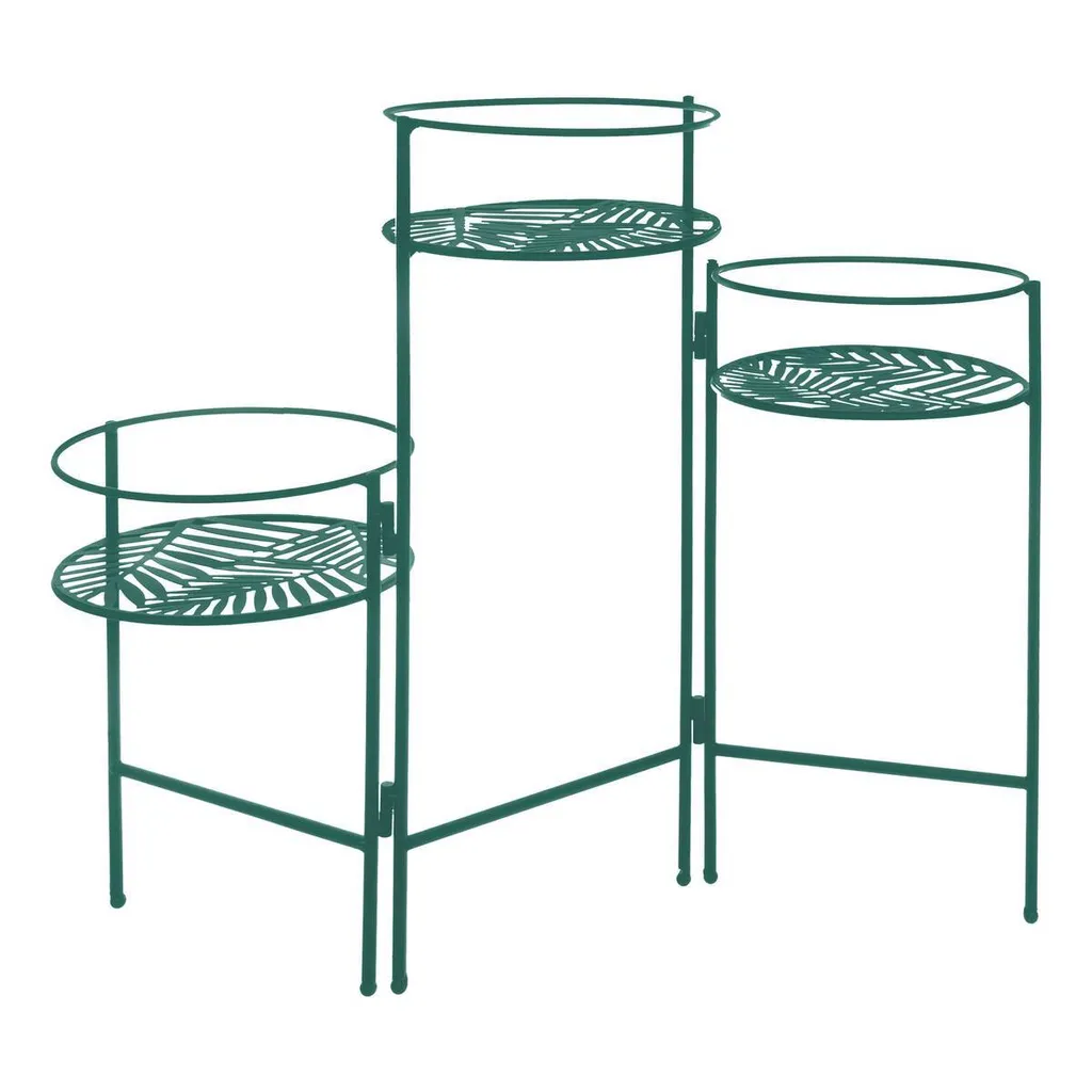 Parterre de fleurs sur pied noir à 3 piédestaux, hauteur 49 cm - Modèle P49