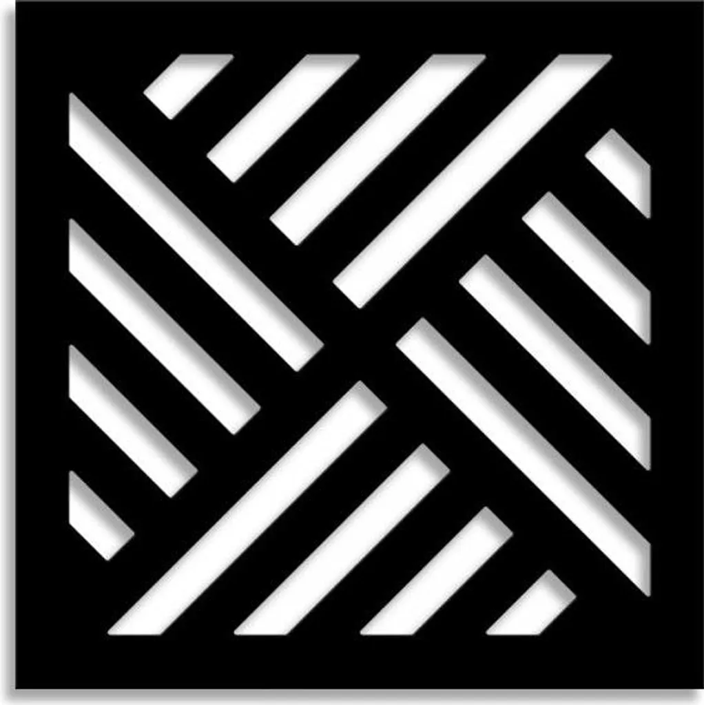 LINEAR MILL - Pannello in PVC traforato - Parasole 48x48 cm nero