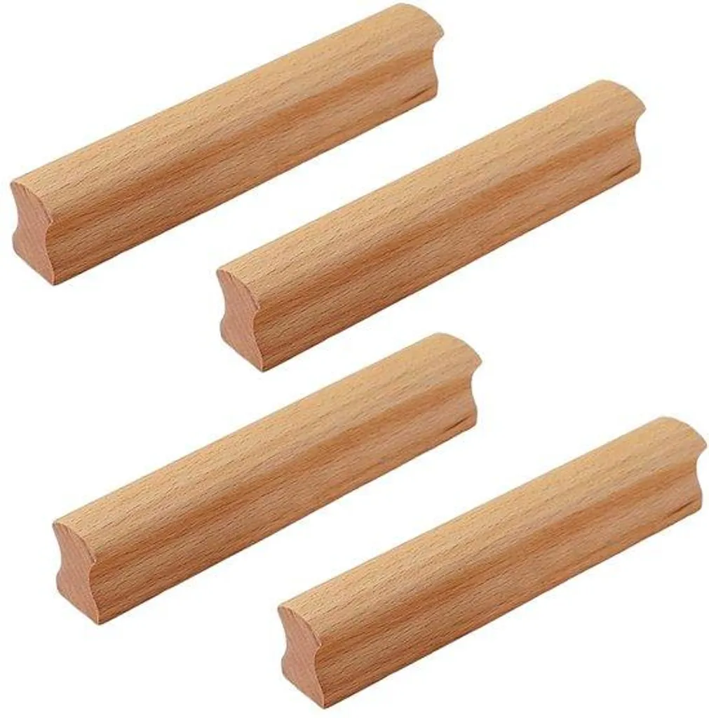 Lot de 4 poignées en bois pour rénover une commode ou une cuisine