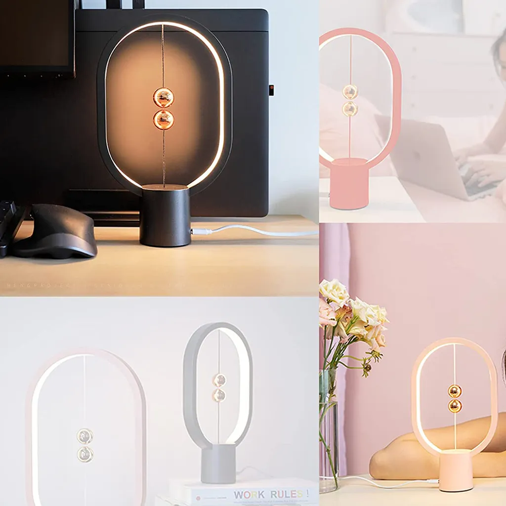 Lampe de table USB à suspension magnétique avec éclairage LED doux