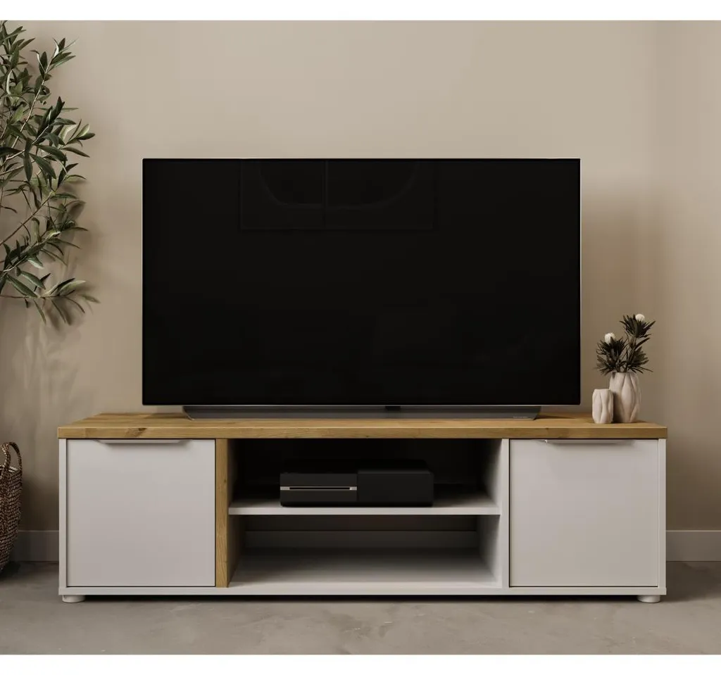 Meuble TV de Salon 135 cm ACCESS pour Ranger Consoles et Accessoires