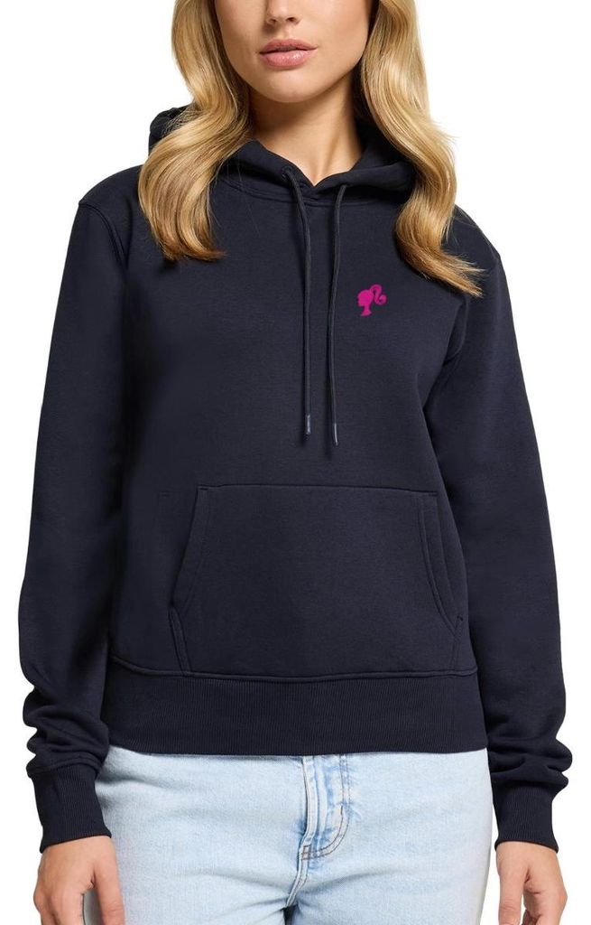 Spreadshirt Barbie Silhoutte Stick Damen Premium Hoodie, L, Navy