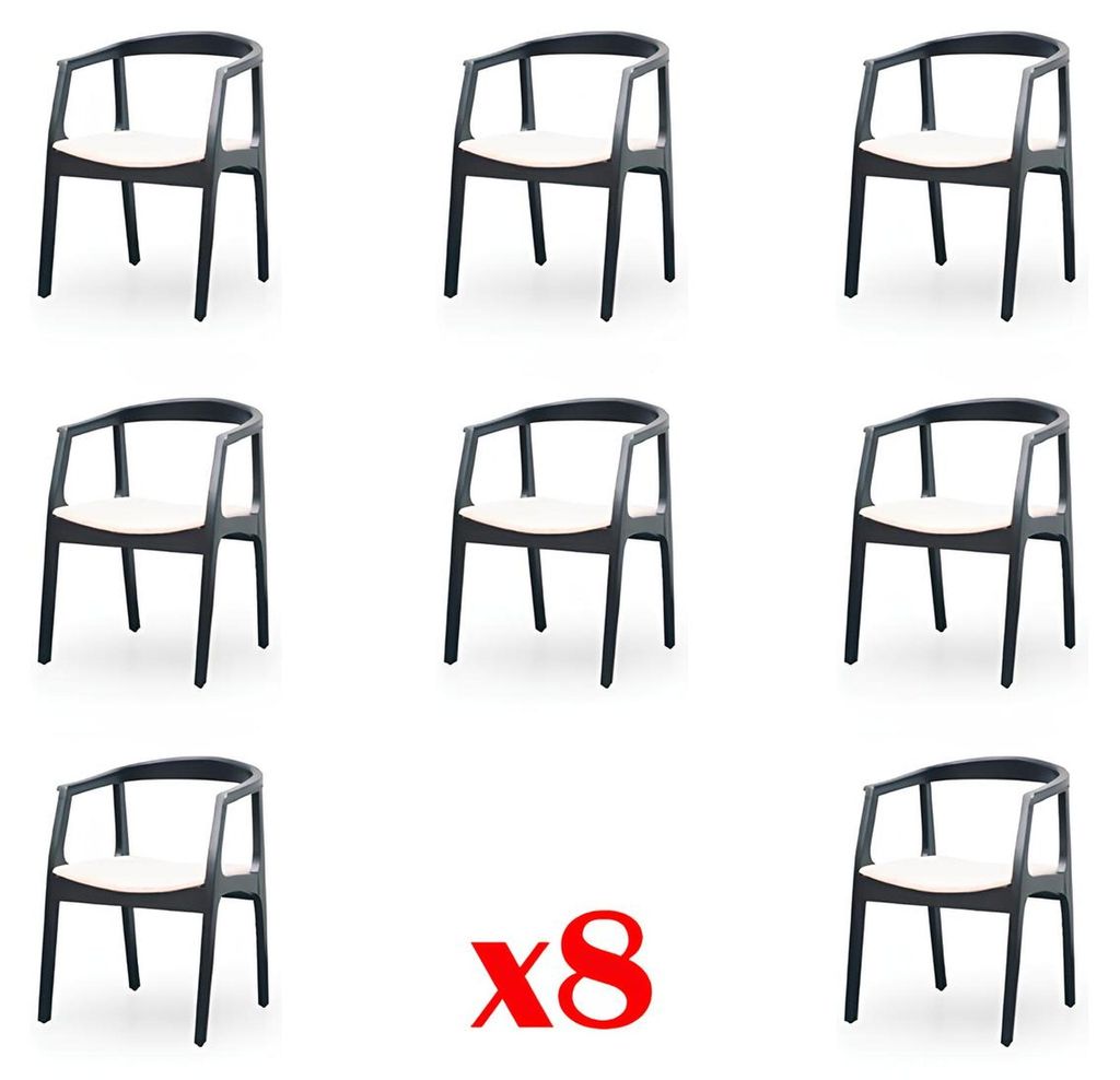 Design 8x Stühle Gruppe Esszimmer Garnitur Sessel Gastro Neu Set Polster Stuhl