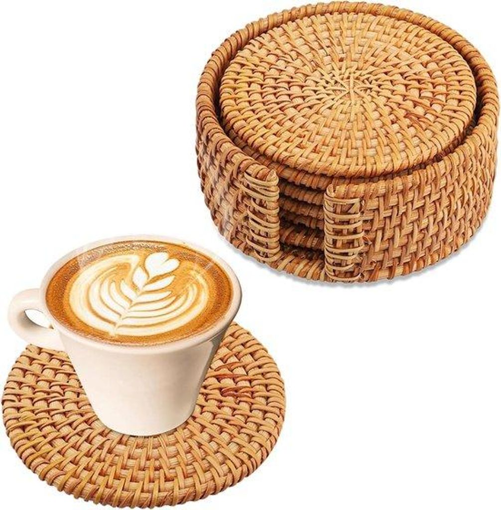 Glas-Set mit 6 Gläsern, Dekorations-Set, Bar-Accessoires, Gläser, Runde Becher