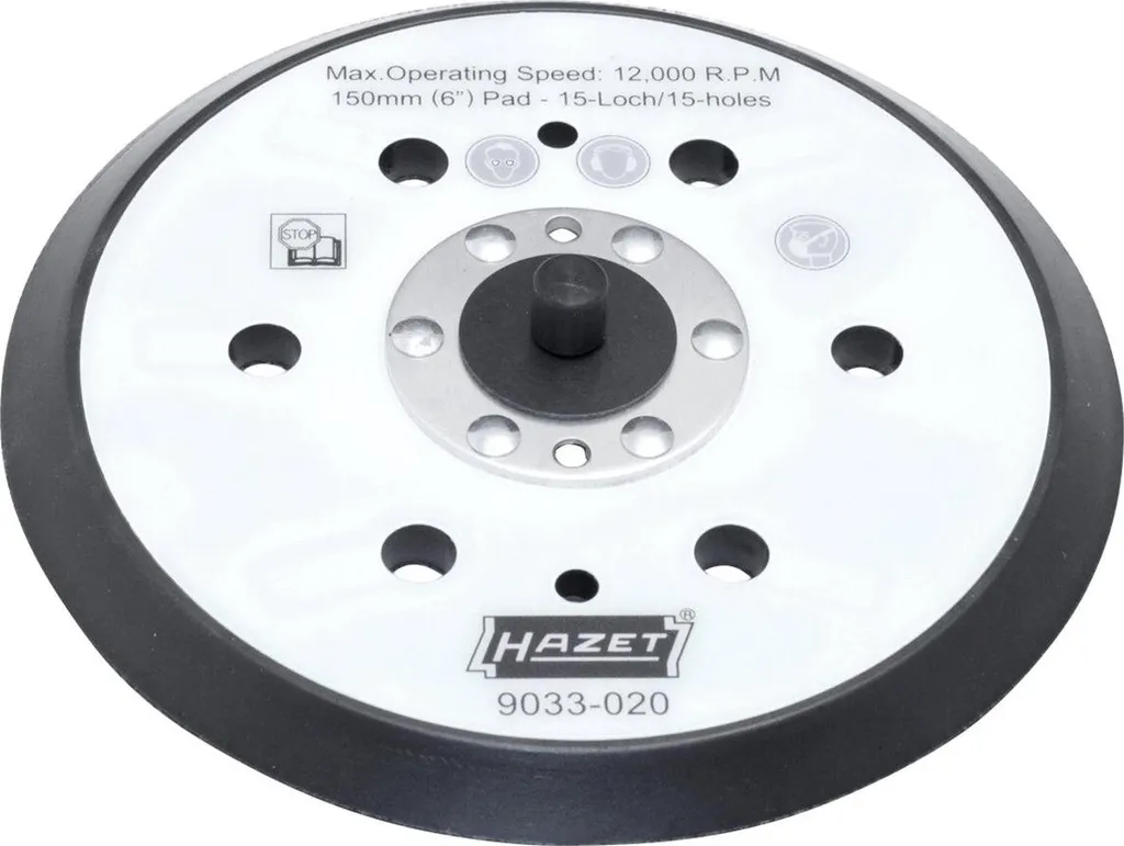 Plateau de ponçage HAZET 9033-020 Ø 150 mm pour ponceuse excentrique 9033-2