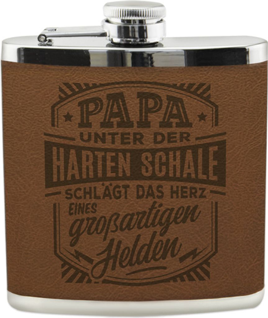 Personalisierter echter Kerl Flachmann- Papa
