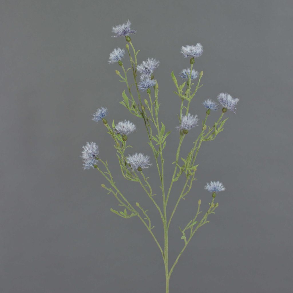 artplants.de Kornblume künstlich ZENOBIOS, lila-blau, 80cm - Textilblume Zyane