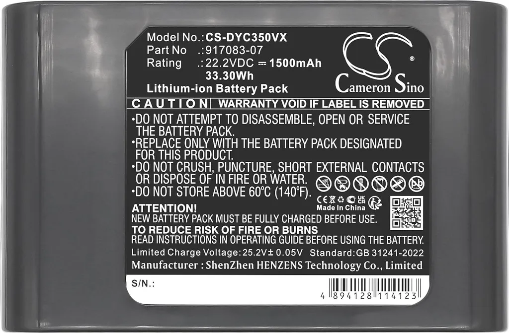 Batterie TECHTEK 2000mAh pour Dyson DC31 DC35 avec Cellules Li-ion Pro