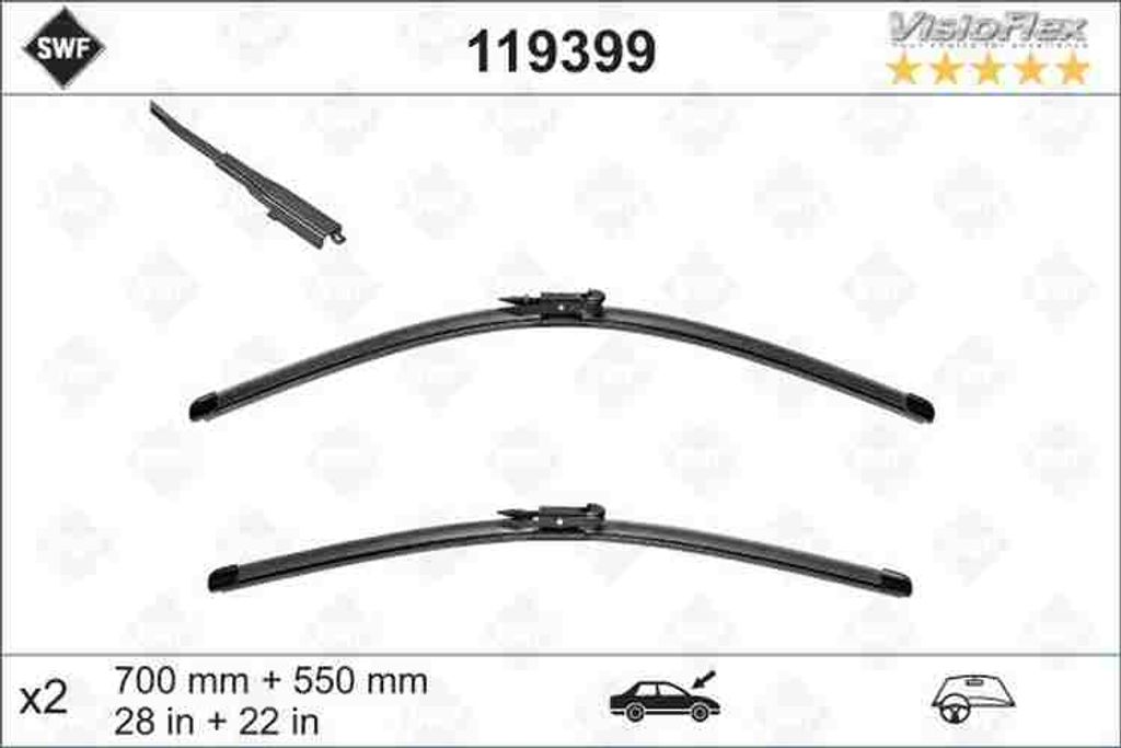 Sada Stieračov Visioflex Zafira 2 - 700 Obrázok produktu 