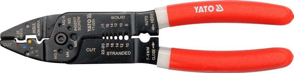 YATO Abisolierzange 215 mm 0,64-2,6 mm 2293