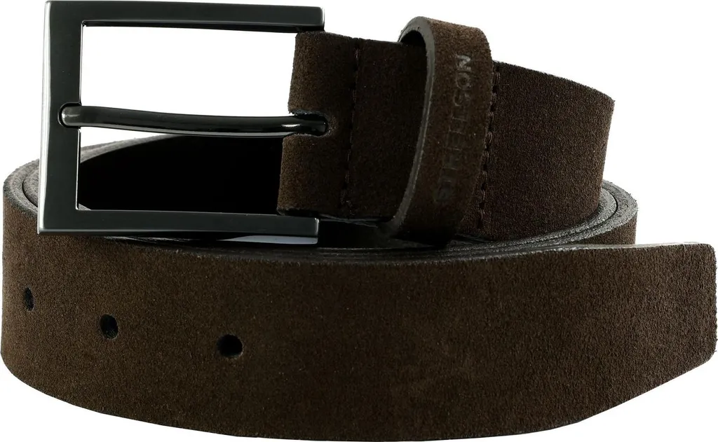 strellson cintura Leather Belt 3,5 W95 Dark Brown marrone scuro