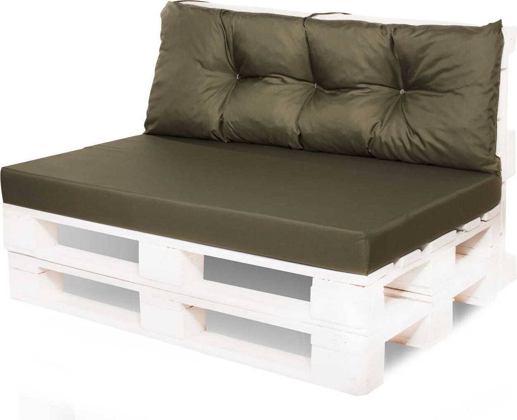 Palettenkissen Set Grün  Sitzkissen 120x50x10 cm mit Produktbild 