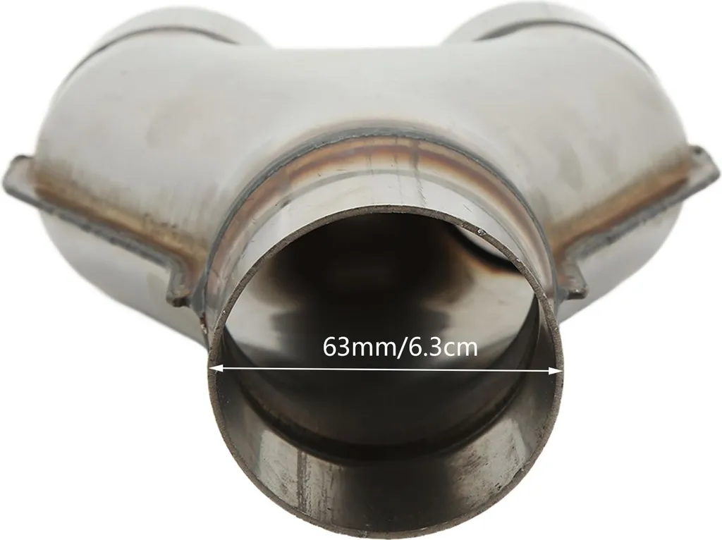 Sortie d'échappement double en Inox adaptateur universel 63 mm en Y