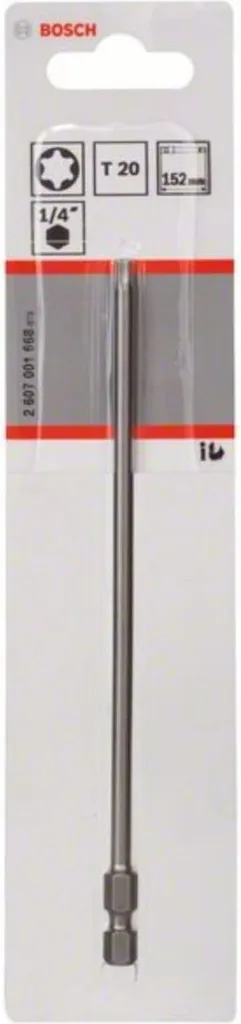 Punta T20 Professionale 152mm | Cacciavite Torx Extra Duro per Cantieri