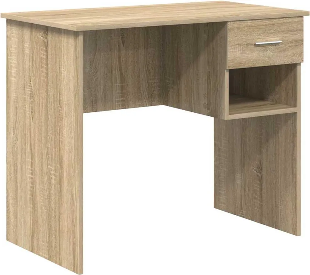 Scrivania Design Nordico Rovere Sonoma 90x49x75 cm - Mobile Moderno