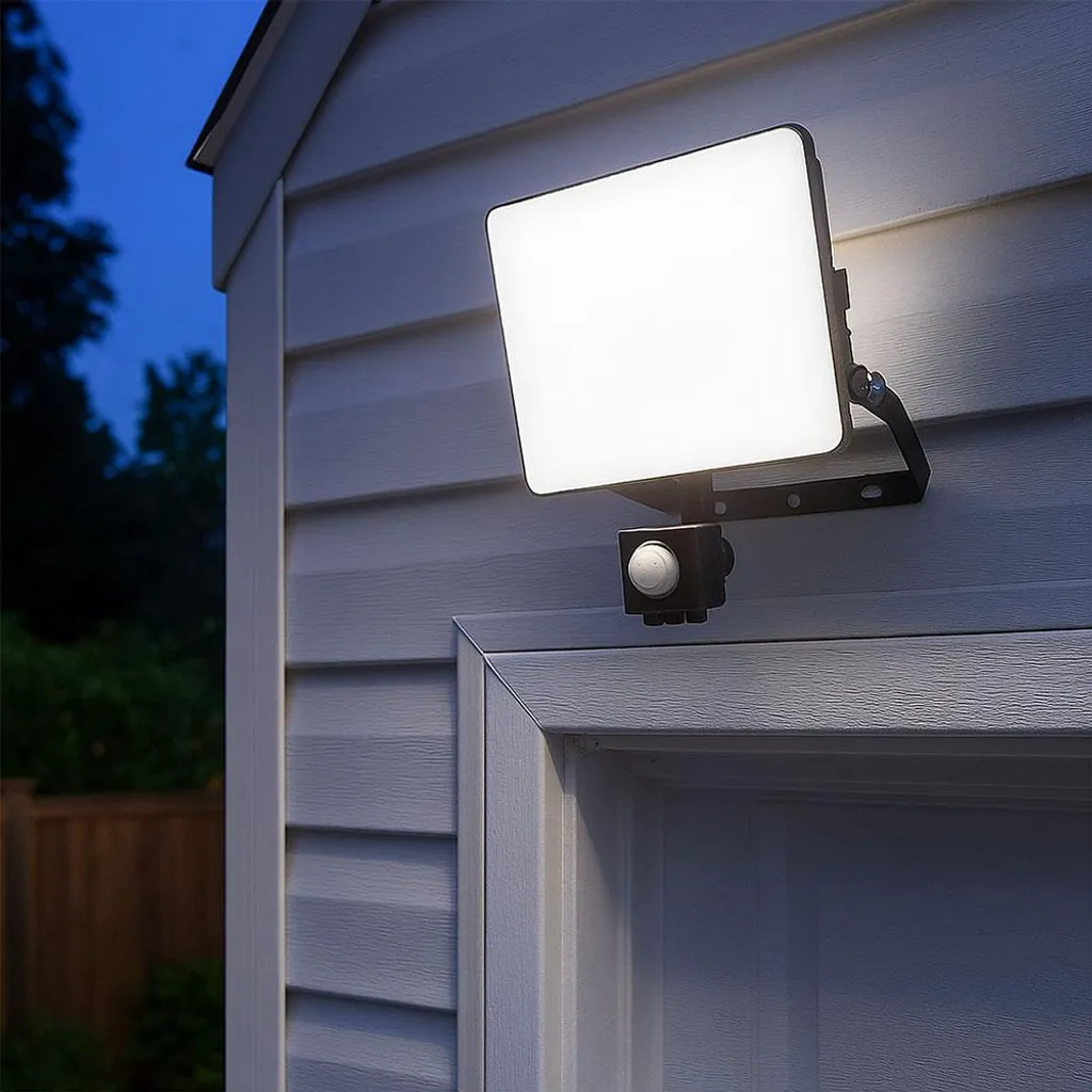 Faretto LED da parete per esterni rilevatore di movimento IP65 3600Lm bianco caldo - 2