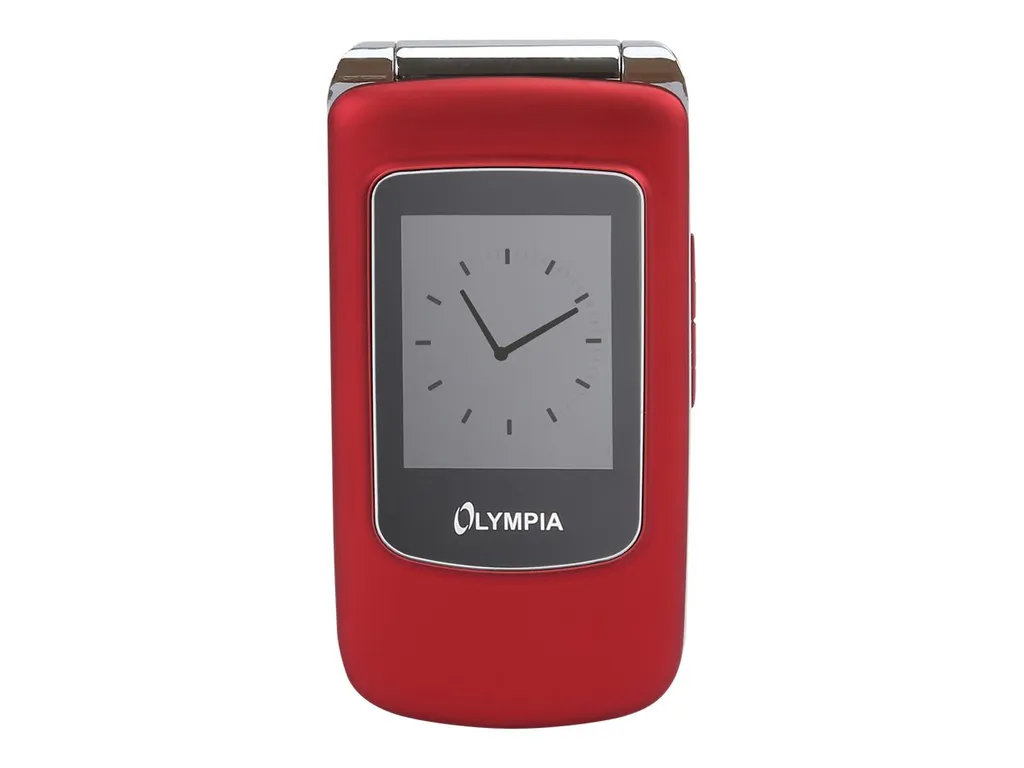 Téléphone portable lisible Olympia View rouge : fini les erreurs de frappe