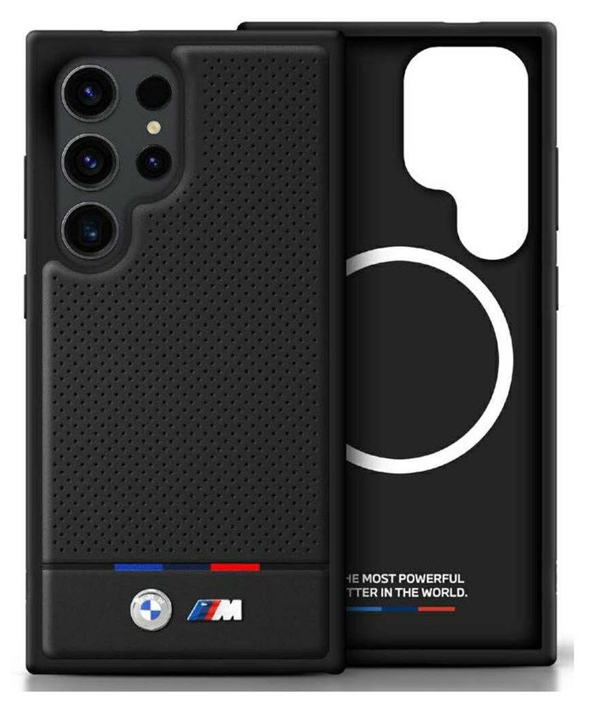 BMW Leder Tricolor Stripe MagSafe Samsung Galaxy S25 Ultra Produktbild 
