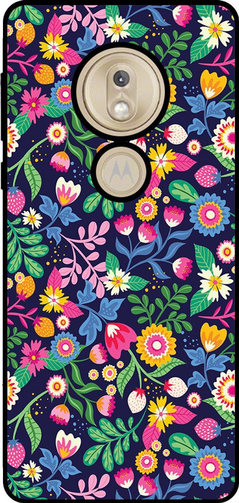 Smartphonica Telefon Fall geeignet für Motorola Moto G7 Power mit Blumendruck - TPU zurück Abdeckung Fall Blumendesign