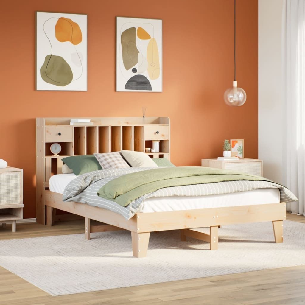 Maison Exclusive - Massivholzbett ohne Matratze 140x190 cm Kiefernholz