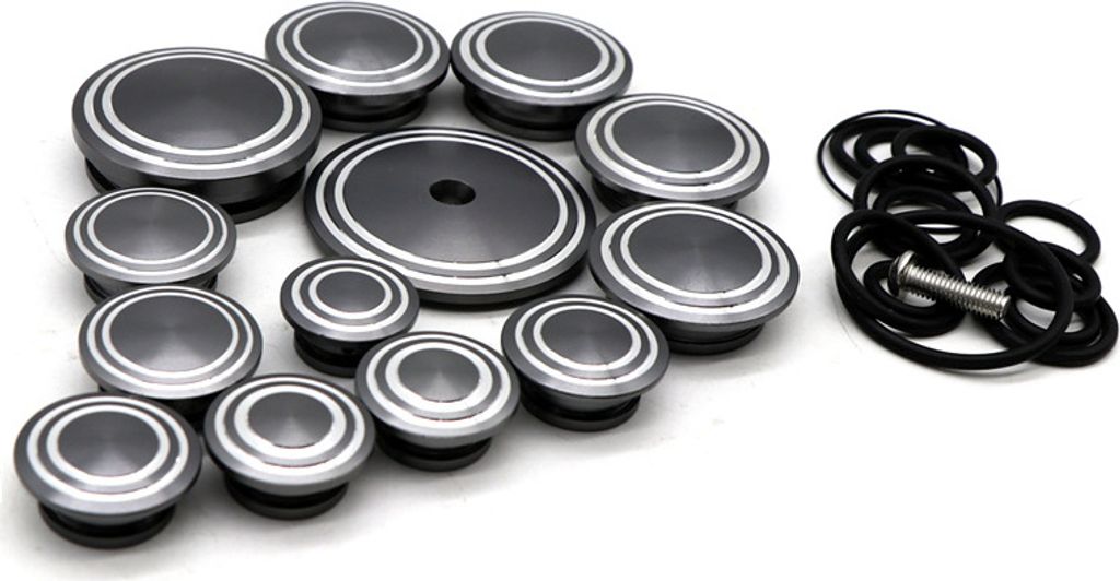 13 Stück Motorrad Rahmenkappen Set Lochabdeckung Stecker für BMW R NINE T 2014-2016 grau