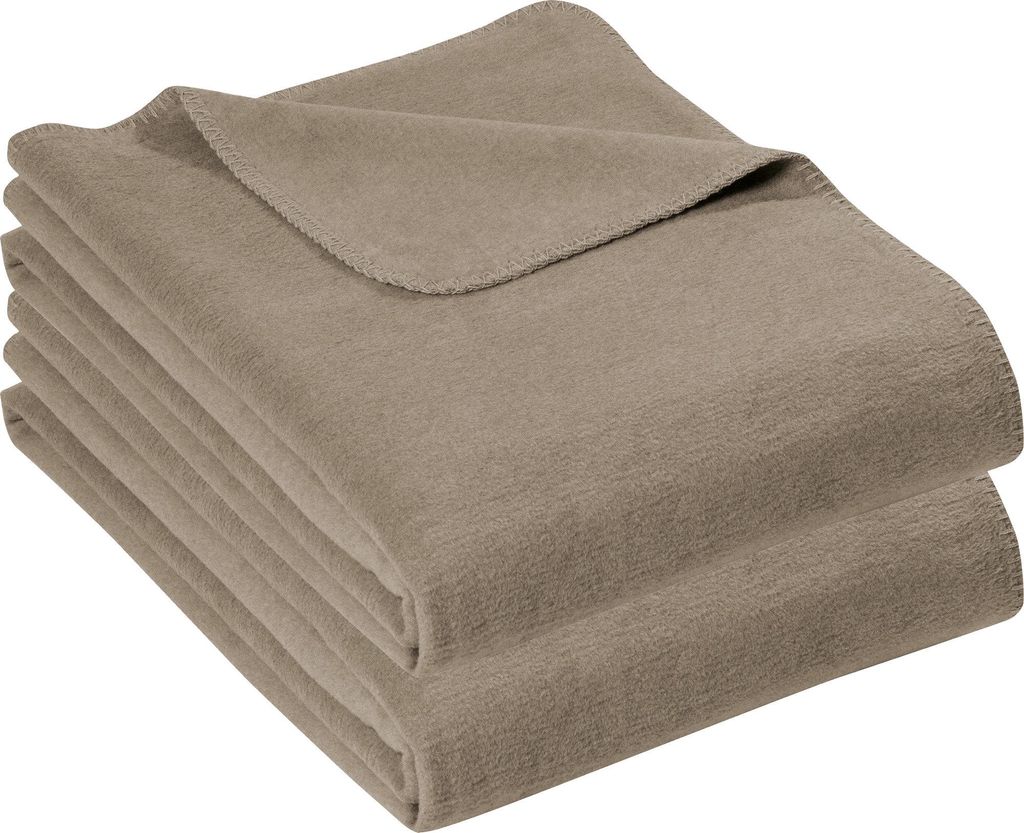 Erwin Müller Wohndecke Brescia" 2er-Pack taupe 150x220 cm"