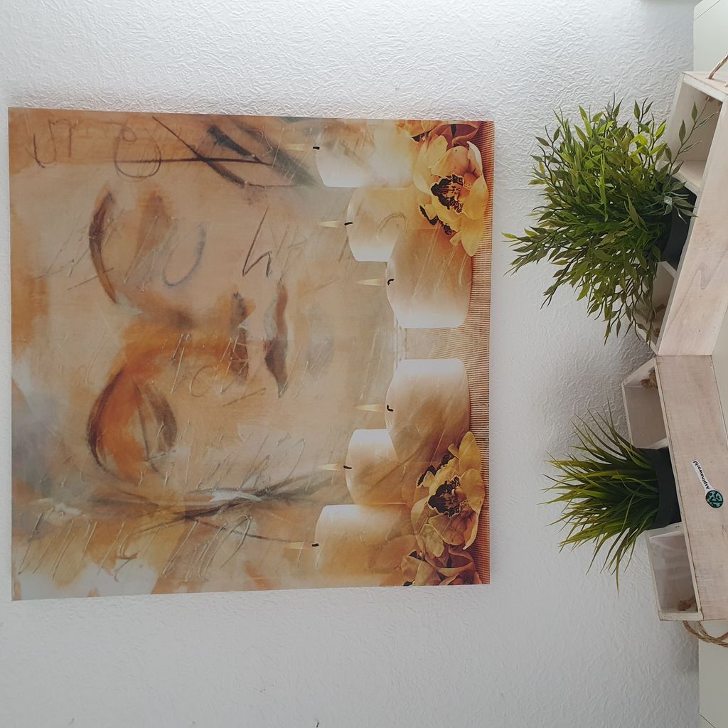 LED Buddha Wandbild 60 x60 cm