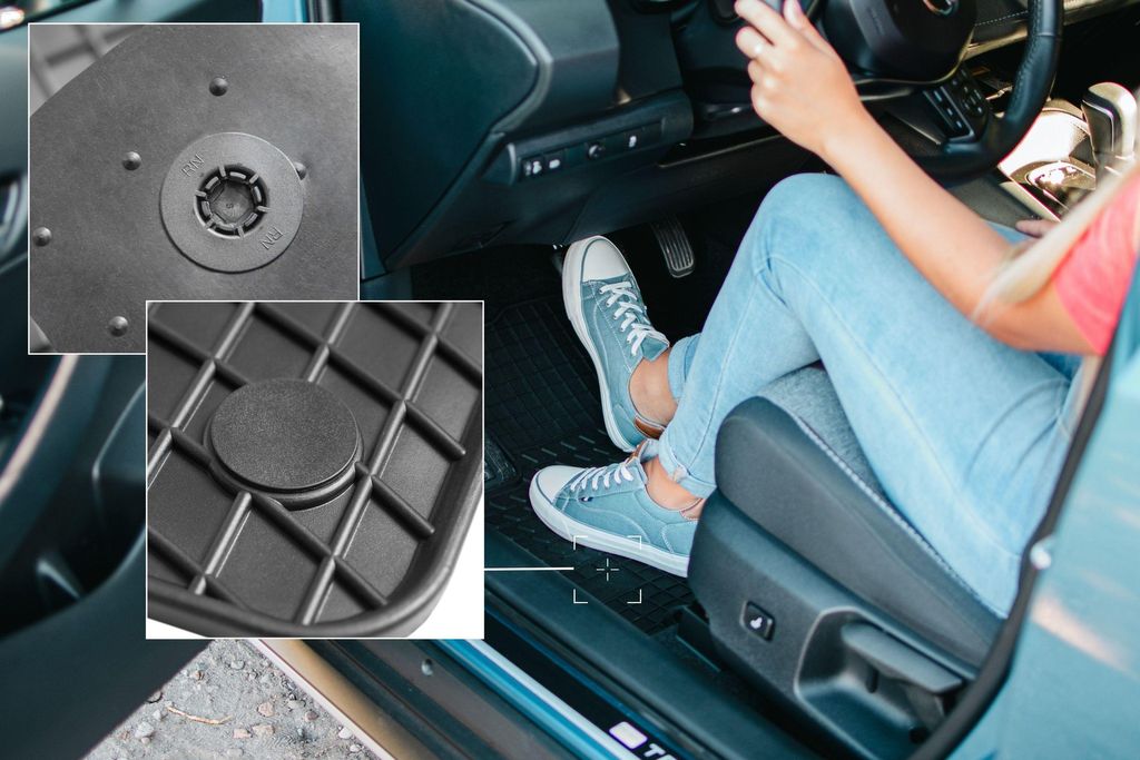Gummimatten Fußmatten Vorne Schwarz für Dacia Sandero II Produktbild 