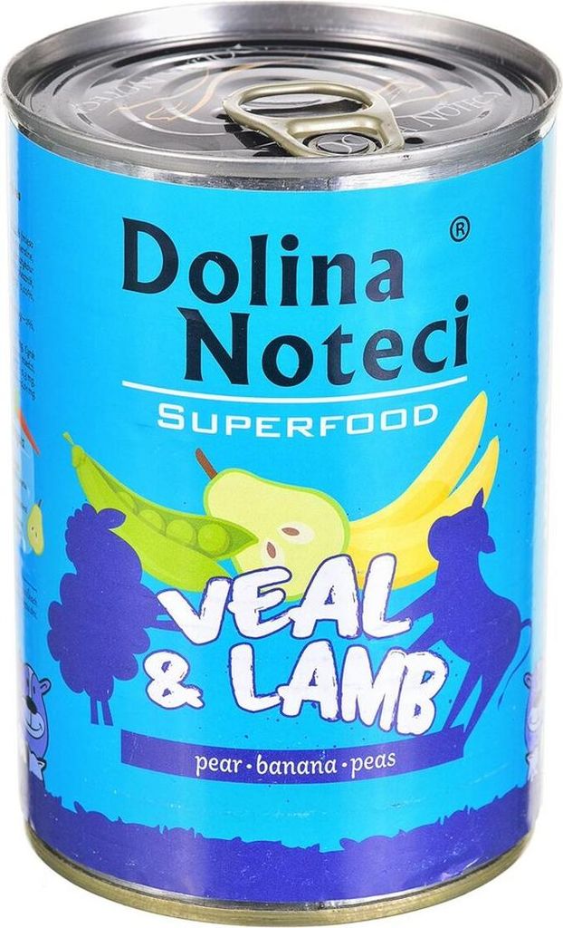 Dolina Noteci Superfood veal & lamb 400g, Adult, jede Rasse, Kalbsfleisch, Rind, Lamm, 400 g