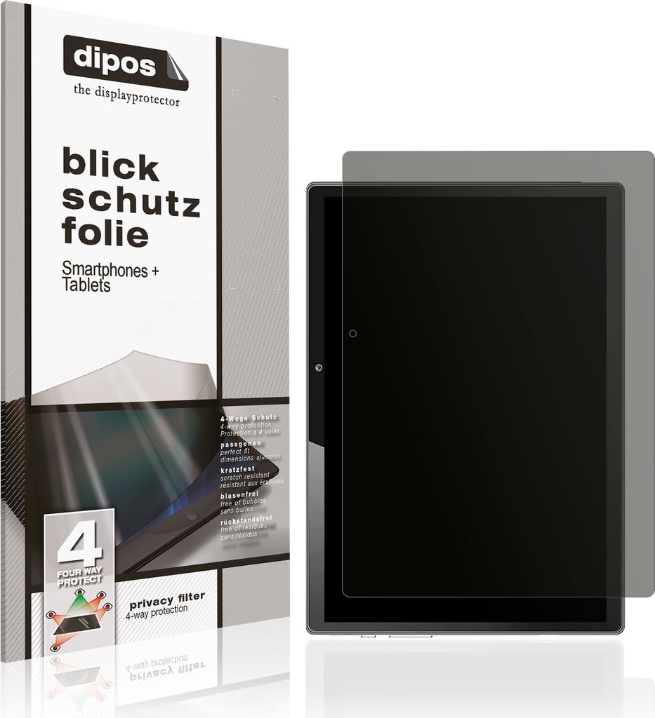 Blickschutzfolie für TPZ T10B-280 10 Zoll matt Schutzfolie Folie Display Schutz dipos