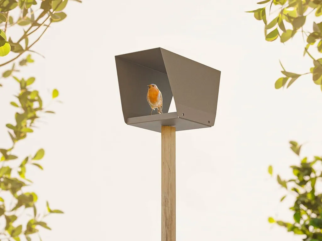Maisonnette oiseaux en acier rouille Delta, nid robuste 145x265x160 - 2