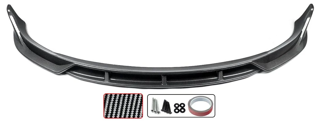 Spoiler avant pour Tesla Model 3 aspect carbone, montage simple et rapide