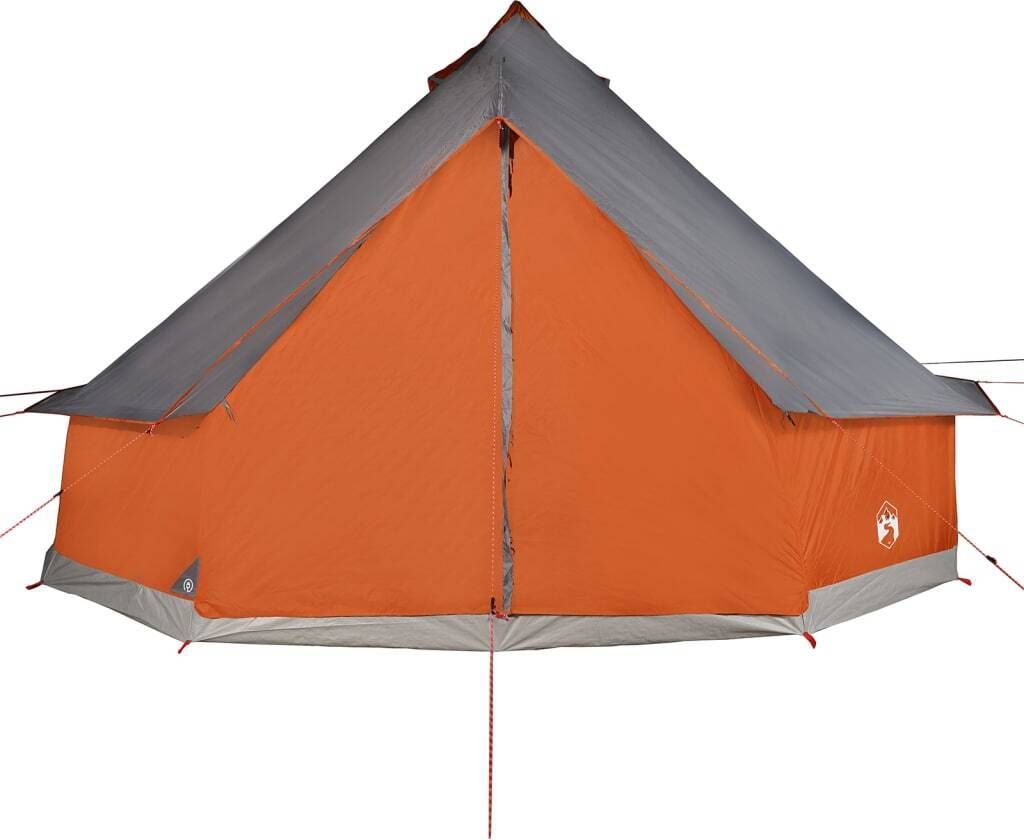 vidaXL Tipi-Familienzelt 12 Personen Grau und Orange Produktbild 1