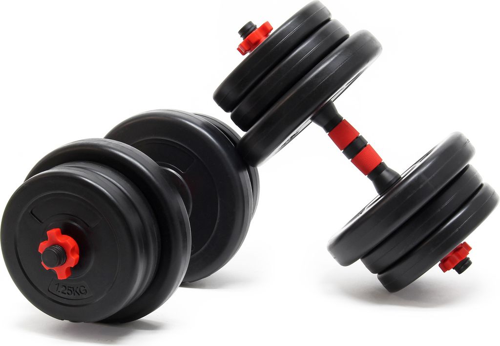 LUXTRI Kurzhantel Set 20 kg mit 12 Zement Hantelscheiben, 2 Produktbild 2
