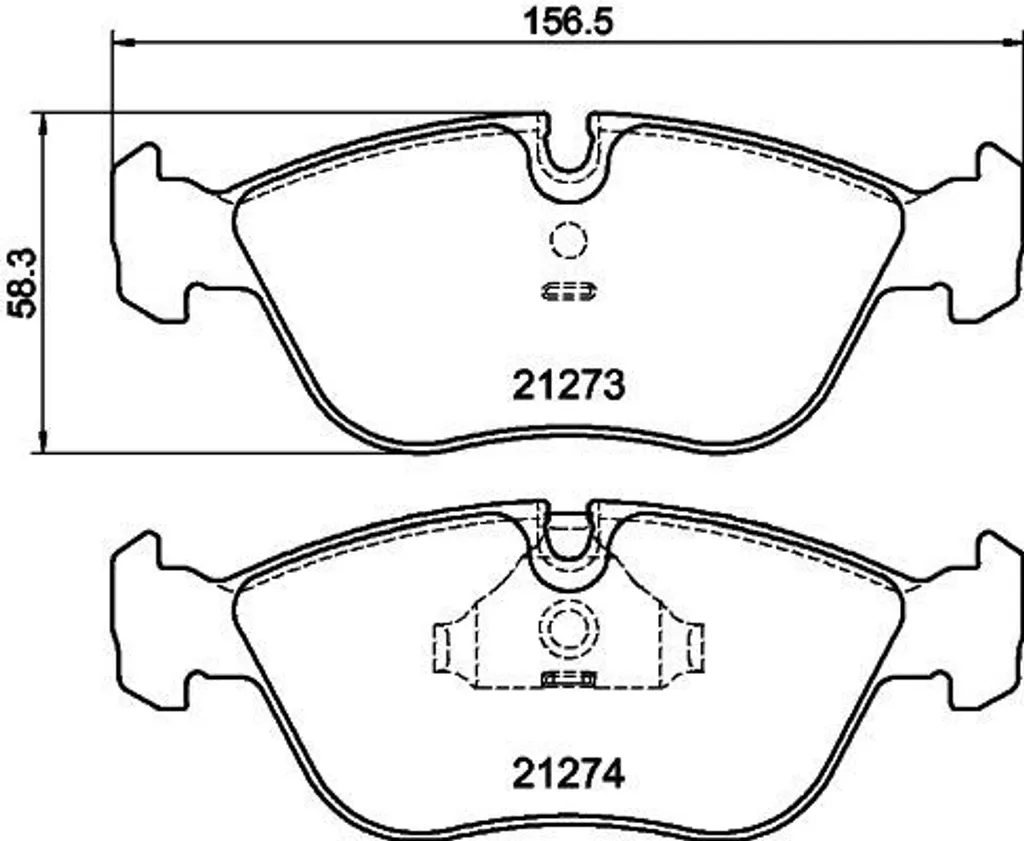Stop Sifflements Freins Volvo : Plaquettes HELLA 8DB 355 007-721 OE 271587