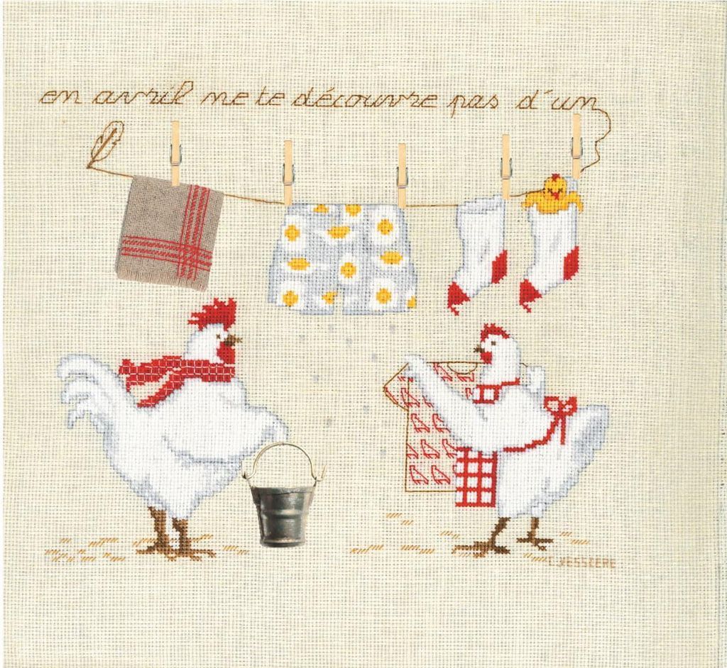 Le Bonheur des Dames Kreuzstich Set "Till April's Dead, Change Not A Thread I", Zählmuster, 23x20cm