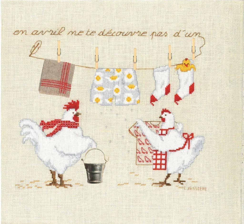 Kit Broderie 23x20cm avec Diagramme Précis Till April's Dead 1060