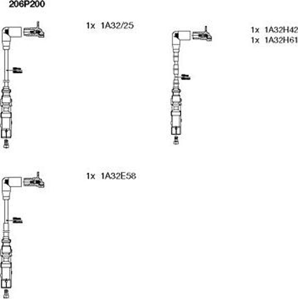 BREMI 206P200 Zündkabelsatz OE 06A905409P kompatibel mit A3 8L, A3 8P, Leon, Octavia, Bora, Caddy, Golf IV, Golf Plus, Golf V, Golf VI, New Beetle...