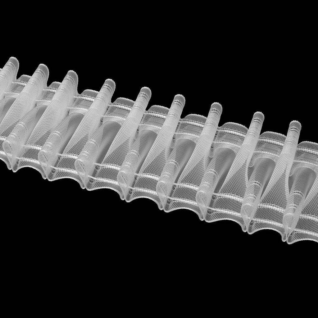 Gardinenband 10m Smokfalten Transparent-80mm 1:2.5 Kräuselband Faltenband