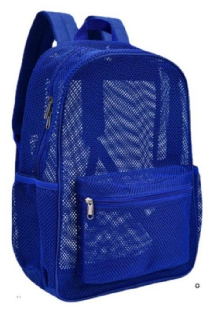 Rucksack aus strapazierfähigem Netzgewebe – leichter Reiserucksack & Strandtasche,Blue