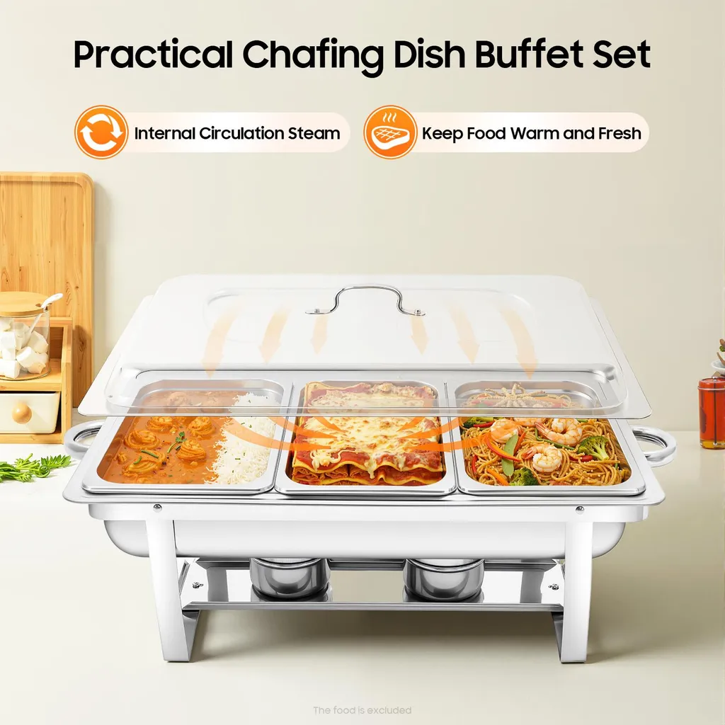 Chauffe-plats Chafing Dish idéal pour la restauration et grands buffets